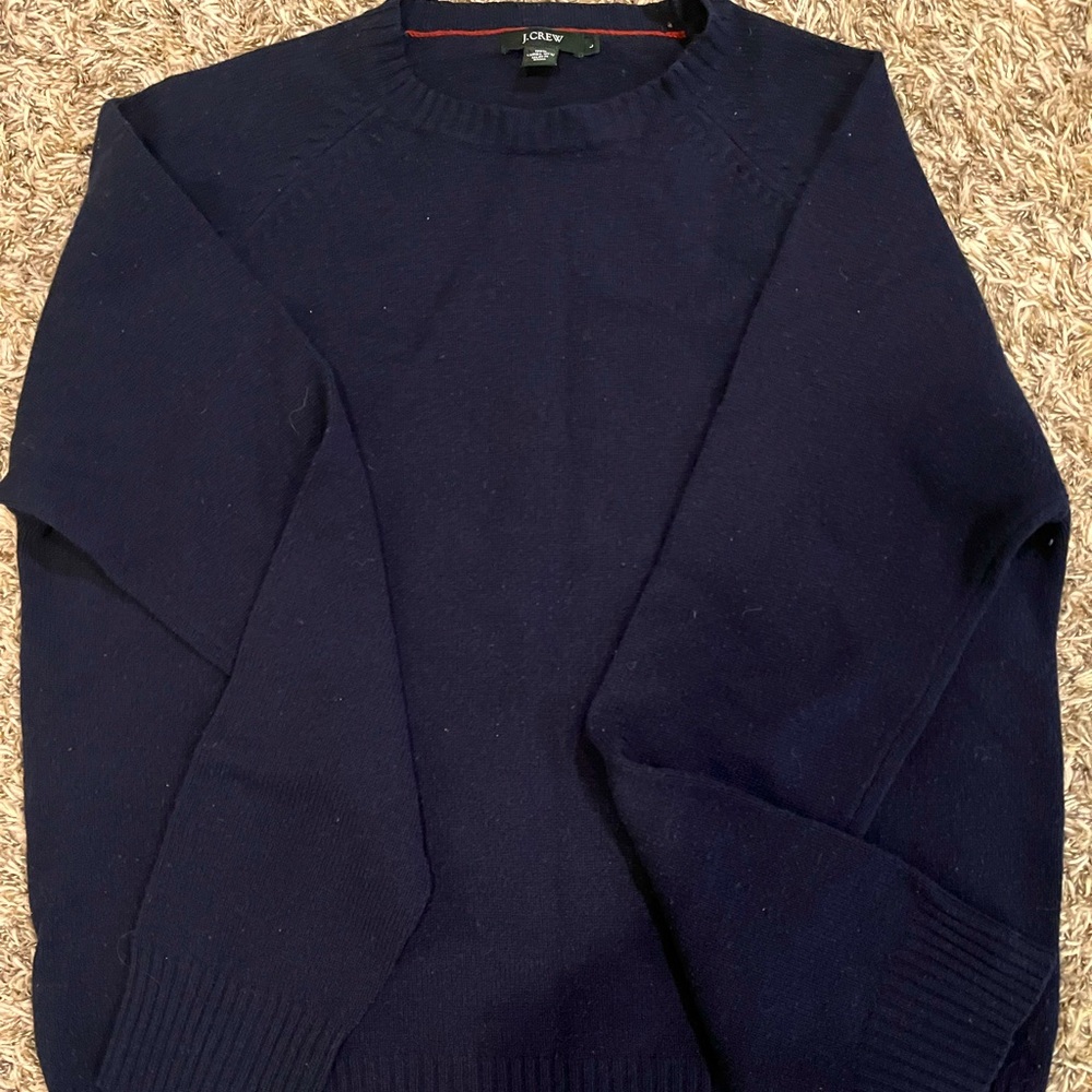 J. Crew navy blue sweater, mens size large